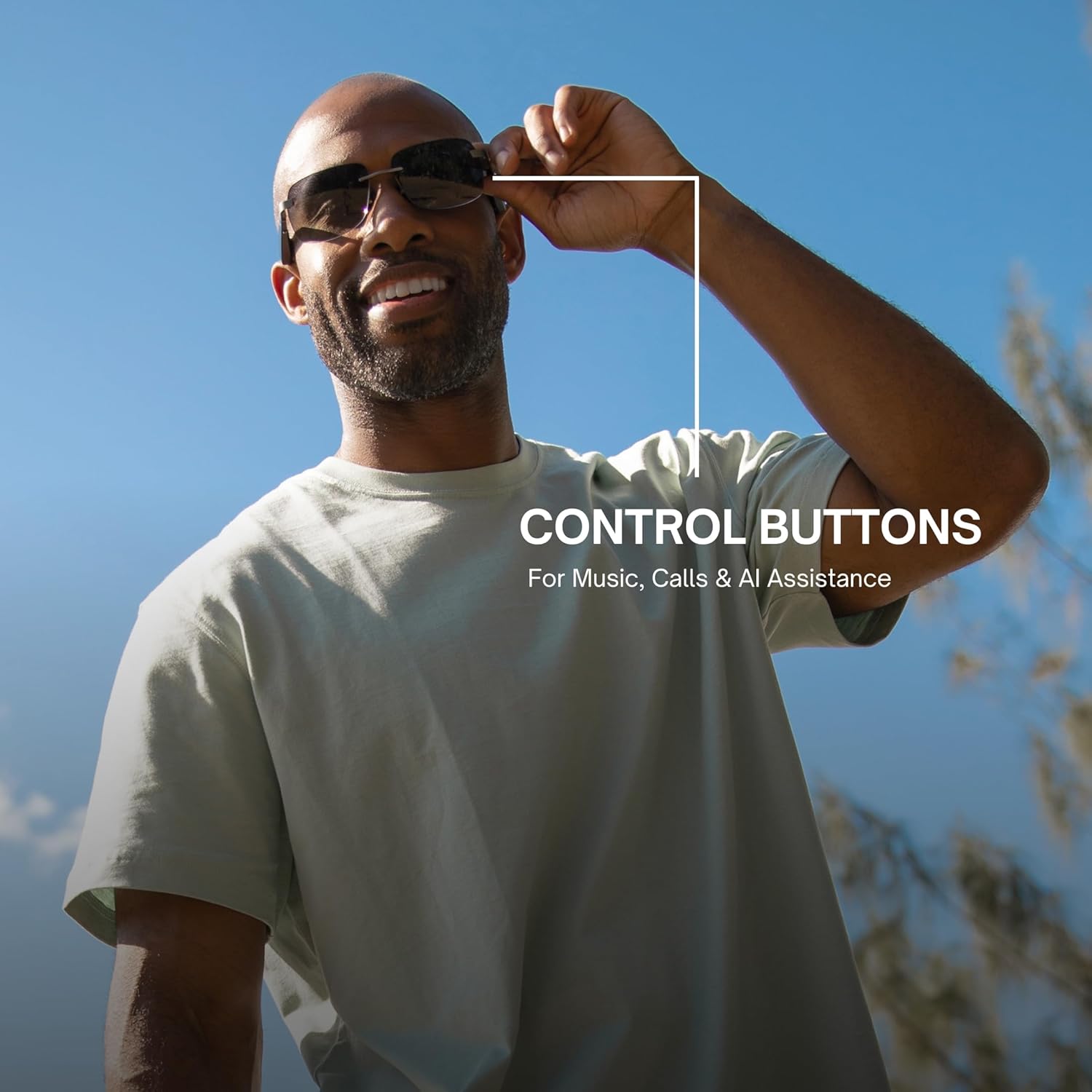 Eddie Bauer Smart Glasses for Men Bluetooth Smart Glasses with UV400 Polarized Lenses, Open Ear Speakers & Microphone Horizon (Standard) - Image 3