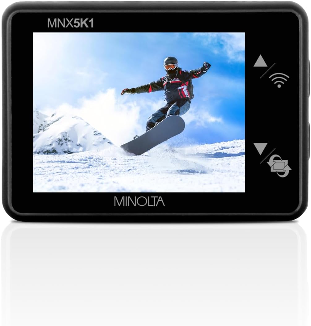 Minolta MNX5K1 5K Ultra HD / 24 MP Action Camera Kit with Waterproof Case - Image 7