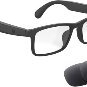 Smart Glasses with Speaker Bluetooth Glasses for Women Men Anti-Blue Light and UV400 Polarized Lenses ,Open Ear,Clear Call,(G10Z - with Sun Lens)